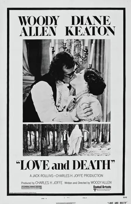 Framed Print : LOVE AND DEATH, US poster, from left: Woody Allen, Diane Keaton, 1975