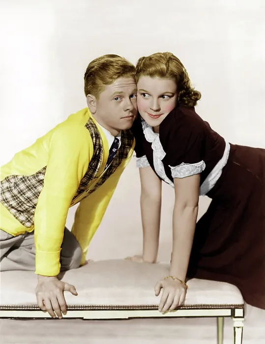 Framed Print : LOVE FINDS ANDY HARDY, from left: Mickey Rooney, Judy Garland, 1938