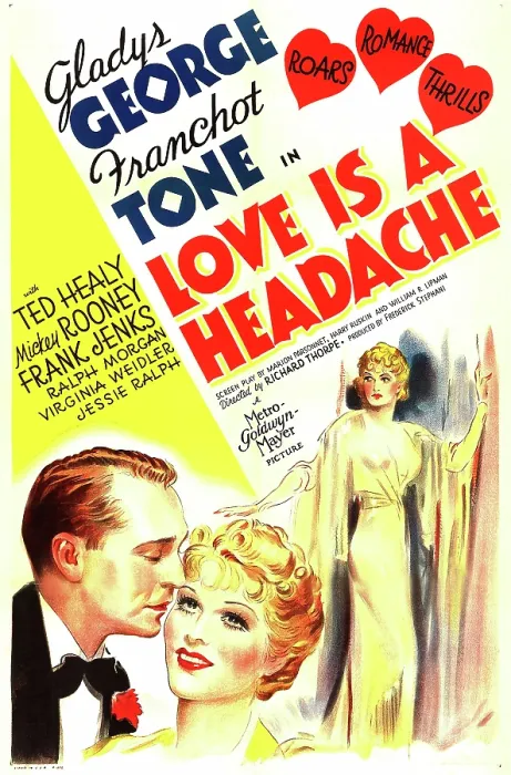 Framed Print : LOVE IS A HEADACHE, US poster art, from left: Franchot Tone, Gladys George, Gladys George, 1938 Framed Print : LOVE IS A HEADACHE, US poster art, from left: Franchot Tone, Gladys George, Gladys George, 1938