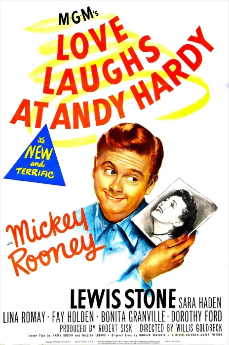 Framed Print : LOVE LAUGHS AT ANDY HARDY, US poster, Mickey Rooney, Lina Romay, 1946