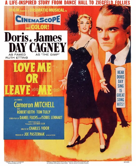Framed Print : LOVE ME OR LEAVE ME, US poster Art, from left: Doris Day, James Cagney, 1955