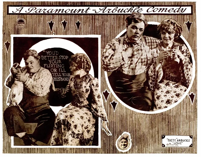 Framed Print : LOVE, left to right: Roscoe Fatty Arbuckle, Winifred Westover, lobbycard, 1919 Framed Print : LOVE, left to right: Roscoe Fatty Arbuckle, Winifred Westover, lobbycard, 1919