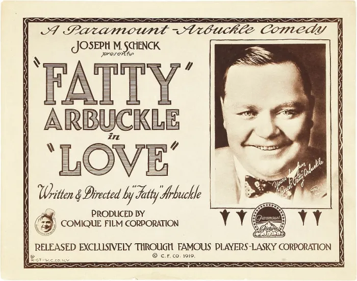 Framed Print : LOVE, US lobbycard, Roscoe Fatty Arbuckle, 1919