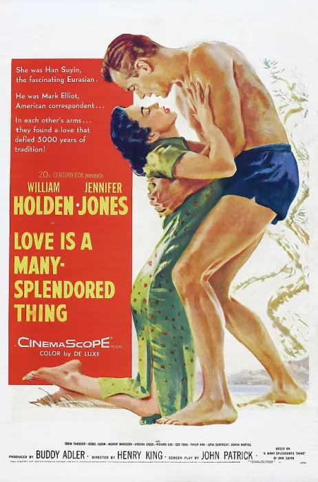 Framed Print : LOVE IS A MANY-SPLENDORED THING, US poster art, from left, Jennifer Jones, William Holden, 1955, TM and Copyright 20th Century Fox Film Corp Framed Print : LOVE IS A MANY-SPLENDORED THING, US poster art, from left, Jennifer Jones, William Holden, 1955, TM and Copyright 20th Century Fox Film Corp