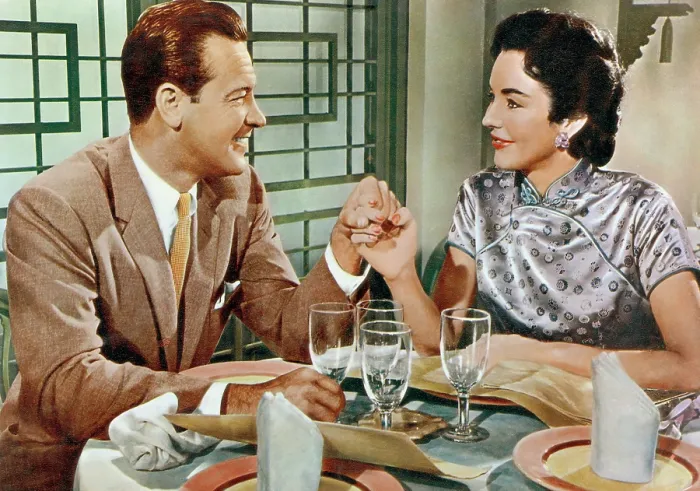 Framed Print : LOVE IS A MANY-SPLENDORED THING, William Holden, Jennifer Jones, 1955, TM & Copyright (c) 20th Century Fox Film Corp. / courtesy Everett Collection