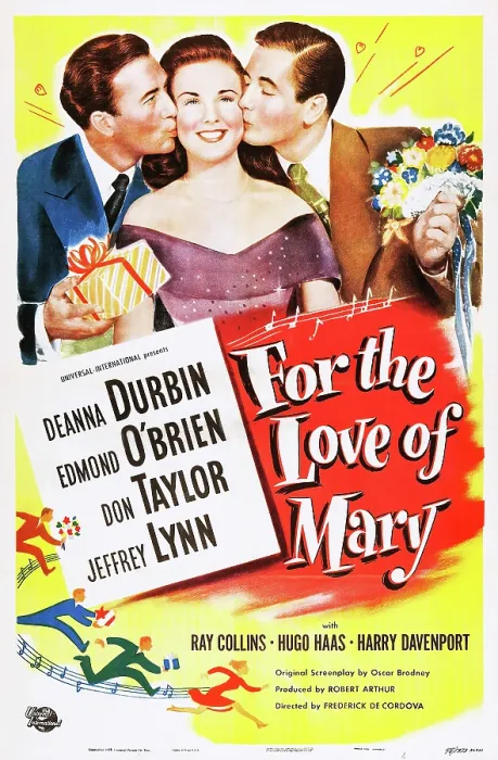 Framed Print : FOR THE LOVE OF MARY, l-r: Edmnd O'Brien, Deanna Durbin, Don Taylor on poster art, 1948 Framed Print : FOR THE LOVE OF MARY, l-r: Edmnd O'Brien, Deanna Durbin, Don Taylor on poster art, 1948