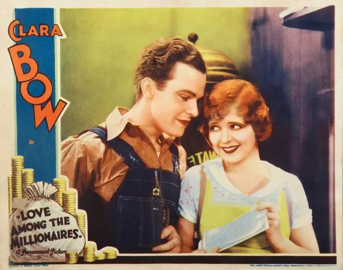 Framed Print : LOVE AMONG THE MILLIONAIRES, l-r: Stanley Smith, Clara Bow on lobbycard, 1930
