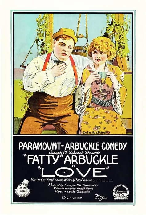 Framed Print : LOVE, US poster art, from left: Roscoe Fatty Arbuckle, Winifred Westover 1919 Framed Print : LOVE, US poster art, from left: Roscoe Fatty Arbuckle, Winifred Westover 1919
