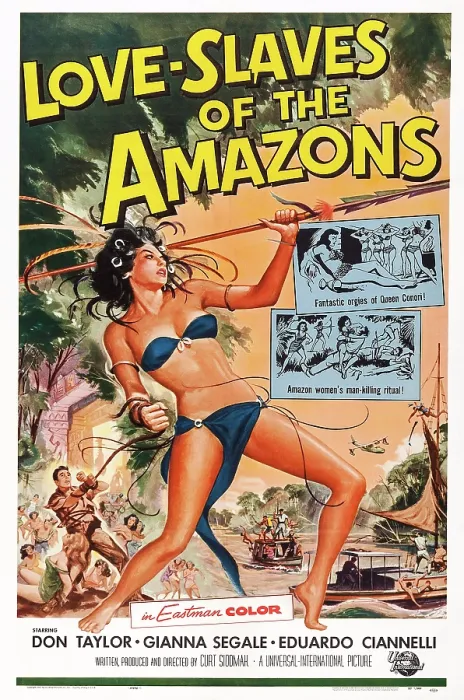 Framed Print : LOVE SLAVES OF THE AMAZONS, US poster art, 1957