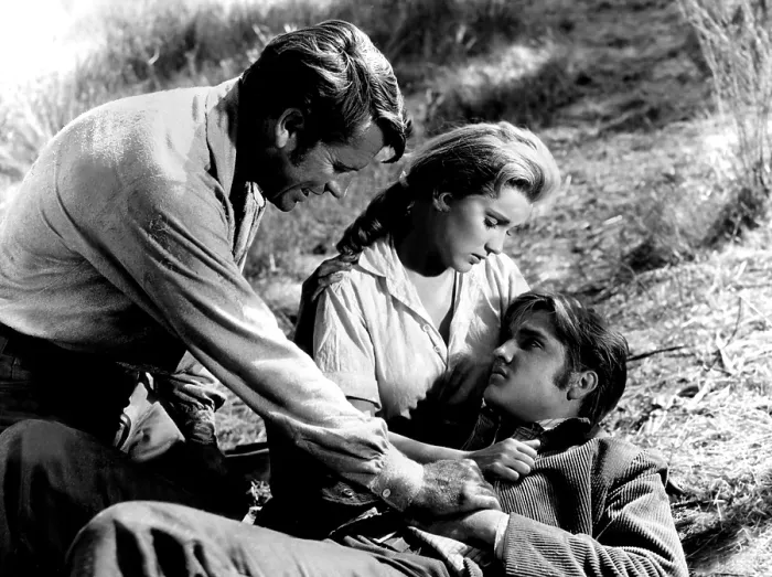 Framed Print : LOVE ME TENDER, Richard Egan, Debra Paget, Elvis Presley, 1956, dying, TM and Copyright (c)20th Century Fox Film Corp. All rights reserved