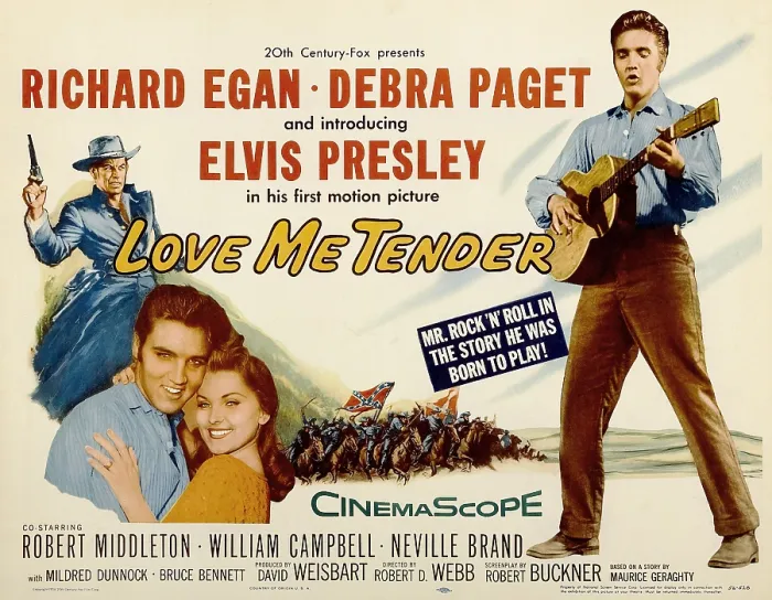 Framed Print : LOVE ME TENDER, Richard Egan, Elvis Presley, Debra Paget, 1956, TM and Copyright (c) 20th Century-Fox Film Corp. All Rights Reserved