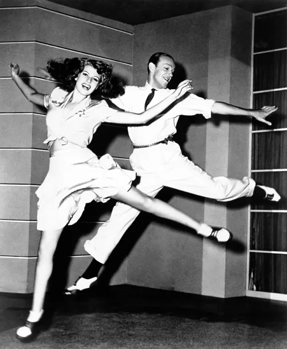 Framed Print : YOU WERE NEVER LOVELIER, from left: Rita Hayworth, Fred Astaire rehearsing on set, 1942 Framed Print : YOU WERE NEVER LOVELIER, from left: Rita Hayworth, Fred Astaire rehearsing on set, 1942