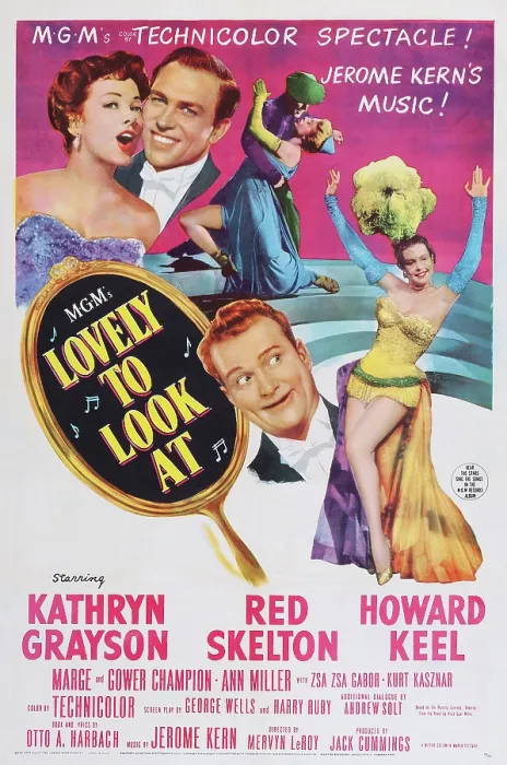 Framed Print : LOVELY TO LOOK AT, US poster art, top left: Kathryn Grayson, Howard Keel; below: Red Skelton, Ann Miller, 1952