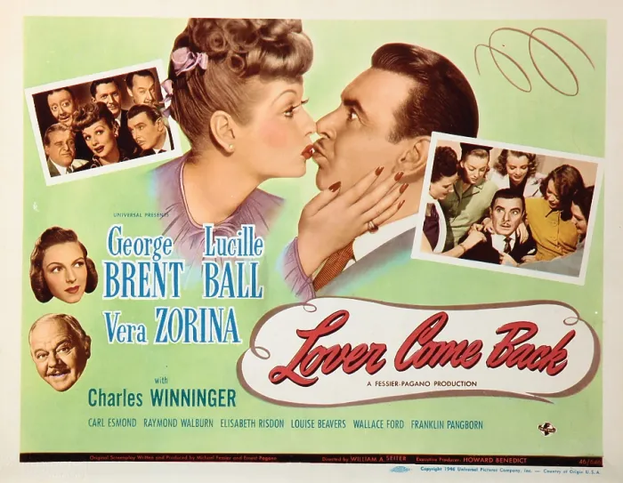 Framed Print : LOVER COME BACK, Lucille Ball, George Brent, 1946