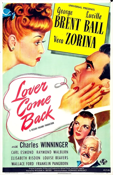 Framed Print : LOVER COME BACK, US poster, top from left: Lucille Ball, George Brent, LOVER COME BACK, Lucille Ball, George Brent, Vera Zorina, Charles Winninger, 1946