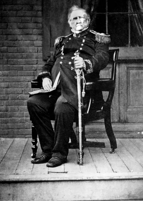 Framed Print : Lt. General Winfield Scott, photographed by Mathew Brady, ca.1860's Courtesy: CSU Archives / Everett Collection