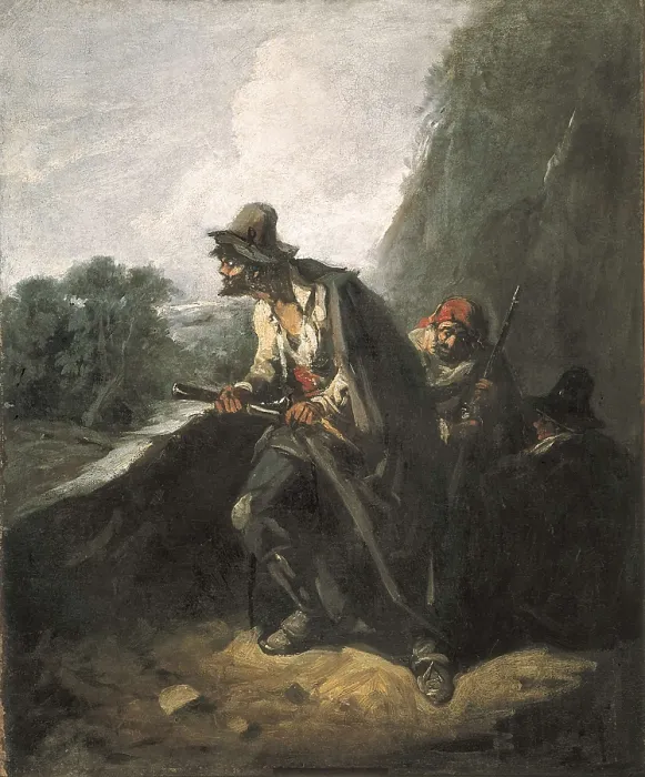 Framed Print : LUCAS VELAZQUEZ, Eugenio (1817-1870). Bandits. Romanticism. Oil on canvas. SPAIN. Madrid. Prado Museum. AISA / Everett Collection**US SALES ONLY**
