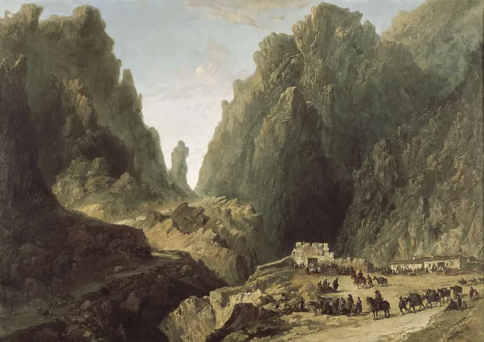 Framed Print : LUCAS VELAZQUEZ, Eugenio (1817-1870). Landscape with Smugglers. 1861. Romanticism. Oil on canvas. SPAIN. Madrid. Lzaro Galdiano Foundation Framed Print : LUCAS VELAZQUEZ, Eugenio (1817-1870). Landscape with Smugglers. 1861. Romanticism. Oil on canvas. SPAIN. Madrid. Lzaro Galdiano Foundation