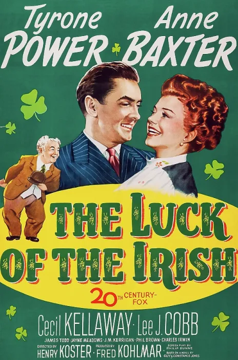 Framed Print : THE LUCK OF THE IRISH, US poster art, Cecil Kellaway, Tyrone Power, Anne Baxter, 1948, 20th Century Fox, TM & Copyright  /  Courtesy: Everett Collection