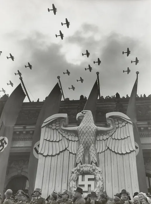 Framed Print : Luftwaffe Fly-By in honor of Hitler's birthday in Charlottenburg, Berlin, April 20, 1939 Framed Print : Luftwaffe Fly-By in honor of Hitler's birthday in Charlottenburg, Berlin, April 20, 1939