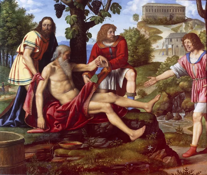 Framed Print : Luini Bernardino, Ham Mocking Noah, 1510 - 1515, 16th Century, oil on panel transferred to canvas, Italy, Lombardy, Milan, Brera Art Gallery Framed Print : Luini Bernardino, Ham Mocking Noah, 1510 - 1515, 16th Century, oil on panel transferred to canvas, Italy, Lombardy, Milan, Brera Art Gallery