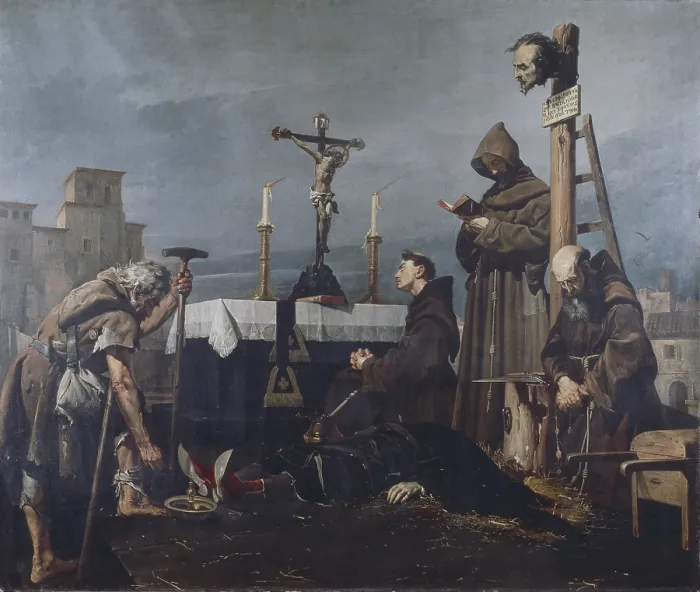 Framed Print : LUNA, Alvaro de (1390-1453). Spanish politician, Constable of Castile. Beheading of Don Alvaro in the Plaza Mayor of Valladolid on June 3, 1453. Costumbrism. Oil on canvas. SPAIN Framed Print : LUNA, Alvaro de (1390-1453). Spanish politician, Constable of Castile. Beheading of Don Alvaro in the Plaza Mayor of Valladolid on June 3, 1453. Costumbrism. Oil on canvas. SPAIN