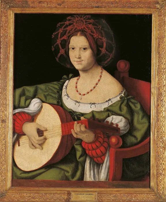 Framed Print : The Lute Player, by Andrea Solario (or Solari), 1520 about, 16th Century, tempera and oil on canvas, cm 65 x 52 - Italy, Lazio, Rome, National Gallery of Ancient Art Framed Print : The Lute Player, by Andrea Solario (or Solari), 1520 about, 16th Century, tempera and oil on canvas, cm 65 x 52 - Italy, Lazio, Rome, National Gallery of Ancient Art