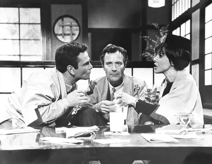 Framed Print : LUV, from left: Peter Falk, Jack Lemmon, Elaine May, 1967