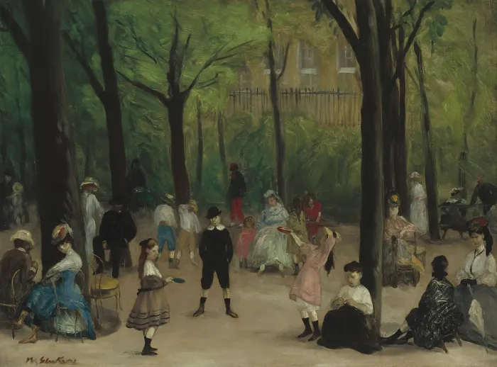 Framed Print : Luxembourg Gardens, by William James Glackens, 1906, American painting, oil on canvas Framed Print : Luxembourg Gardens, by William James Glackens, 1906, American painting, oil on canvas