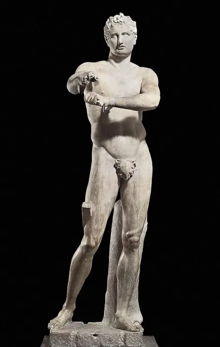 Framed Print : LYSIPPUS (c. 370-318 BC). Apoxyomenos. 4th c. BC. Late Roman copy. Classical Greek art. Sculpture on marble. VATICAN CITY. Vatican Museums Framed Print : LYSIPPUS (c. 370-318 BC). Apoxyomenos. 4th c. BC. Late Roman copy. Classical Greek art. Sculpture on marble. VATICAN CITY. Vatican Museums
