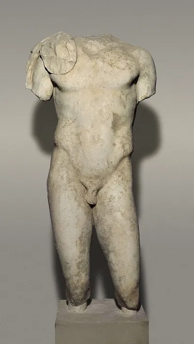 Framed Print : LYSIPPUS (c. 370-318 BC). Ephebos. 4th c. BC. Classical Greek art. Sculpture on marble. GREECE. Eleusis. Archaeological Museum. AISA / Everett Collection**US SALES ONLY**