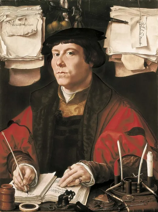Framed Print : Mabuse, Jan Gossaert, called (1478-1532). Portrait of a Merchant. ca. 1530. Flemish art. Oil on wood. UNITED STATES OF AMERICA. Washington. National Gallery of Art Framed Print : Mabuse, Jan Gossaert, called (1478-1532). Portrait of a Merchant. ca. 1530. Flemish art. Oil on wood. UNITED STATES OF AMERICA. Washington. National Gallery of Art