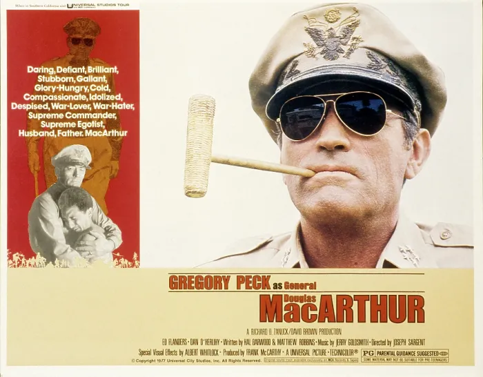 Framed Print : MacARTHUR, Us lobbycard, Gregory Peck, 1977