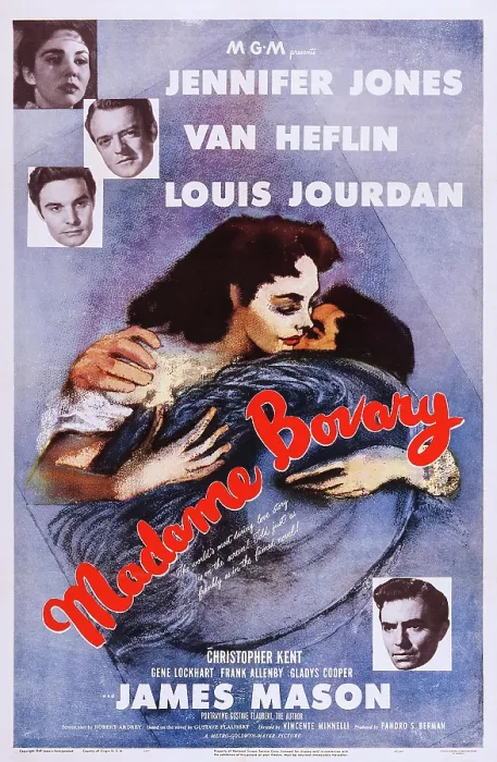 Framed Print : MADAME BOVARY, US poster art, Jennifer Jones, Van Heflin, Louis Jourdan, James Mason, 1949