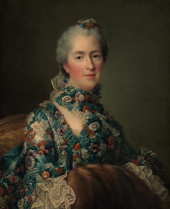 Framed Print : MADAME SOPHIE DE FRANCE, by Franois Hubert Drouais, 1762, French painting, oil on canvas. Madame Sophie was the sixth of eight daughters of Louis XV of France