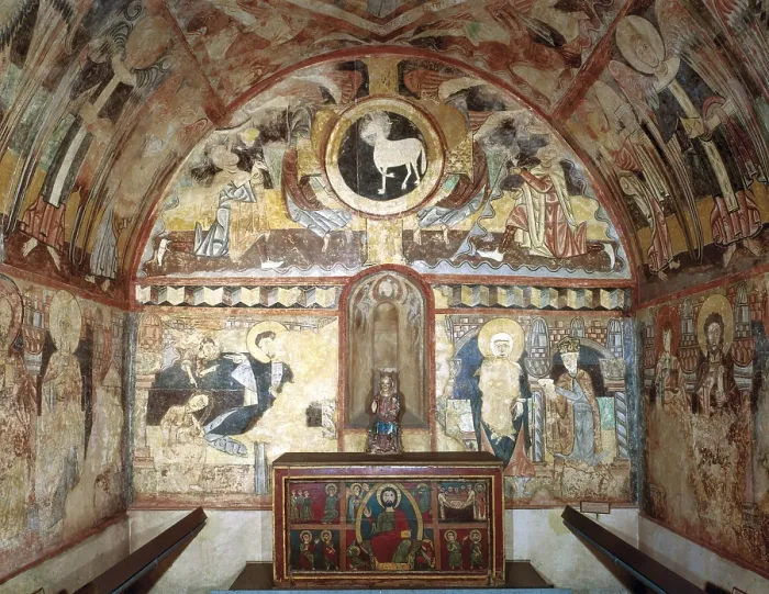 Framed Print : MADERUELO, Master of (12th century). Wall paintings in the church of Vera Cruz de Maderuelo. 12th c. Romanesque art. Fresco. SPAIN. Madrid. Prado Museum. Proc: SPAIN. Maderuelo Framed Print : MADERUELO, Master of (12th century). Wall paintings in the church of Vera Cruz de Maderuelo. 12th c. Romanesque art. Fresco. SPAIN. Madrid. Prado Museum. Proc: SPAIN. Maderuelo