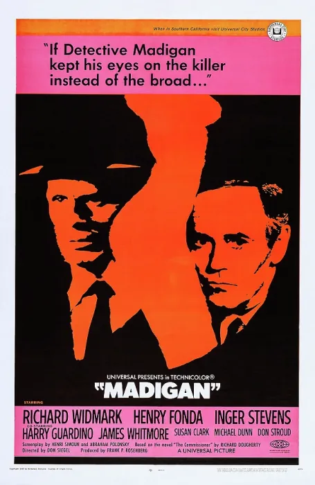 Framed Print : MADIGAN, l-r: Richard Widmark, Henry Fonda on poster art, 1968
