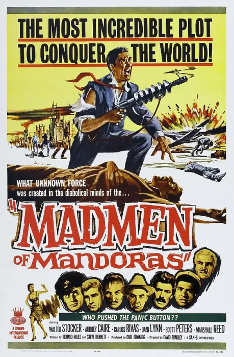 Framed Print : THE MADMEN OF MANDORAS, US poster art, 1963