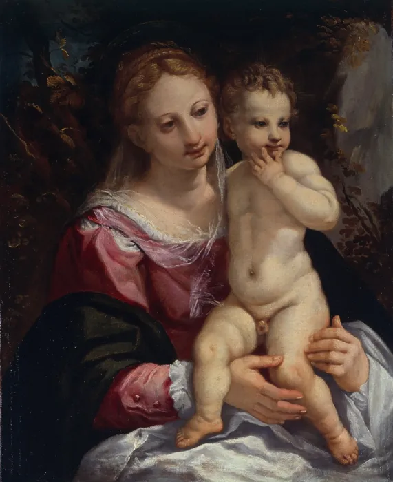 Framed Print : Madonna with Child, by Giuseppe Mazzuoli also known as Bastarolo, 1575 - 1599, 16th Century, oil on canvas - Private collection. Whole artwork view Framed Print : Madonna with Child, by Giuseppe Mazzuoli also known as Bastarolo, 1575 - 1599, 16th Century, oil on canvas - Private collection. Whole artwork view