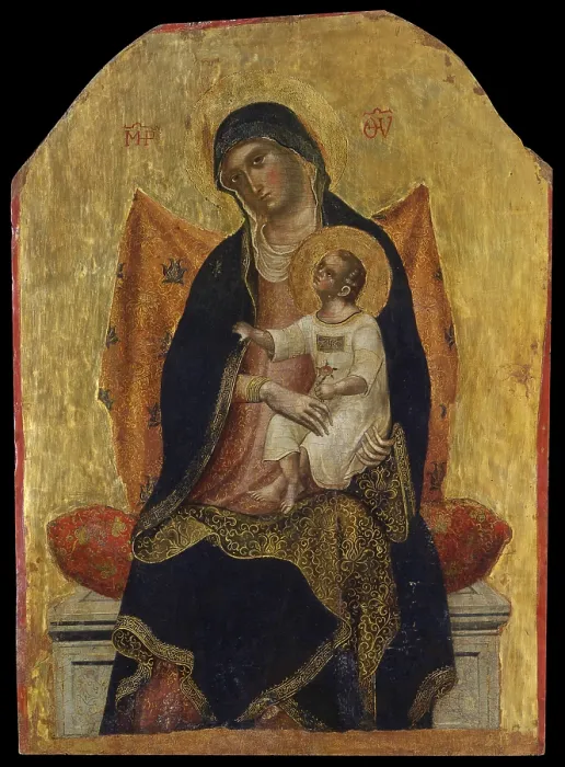 Framed Print : Madonna with Child, by Paolo Veneziano, 14th century, panel. - Italy, Veneto, Padua, House of Clergy. Whole artwork view Framed Print : Madonna with Child, by Paolo Veneziano, 14th century, panel. - Italy, Veneto, Padua, House of Clergy. Whole artwork view