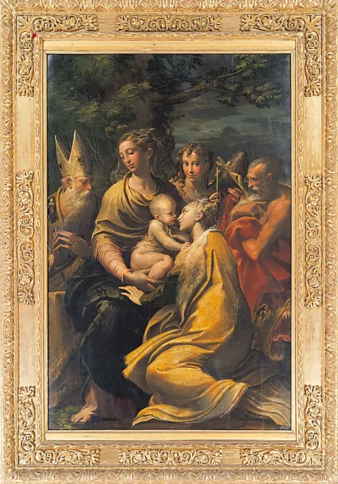 Framed Print : Madonna with Child and Sts Framed Print : Madonna with Child and Sts