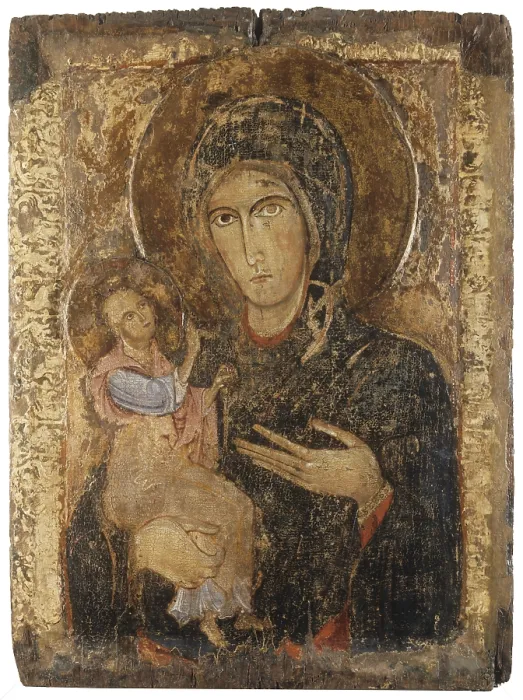 Framed Print : Madonna with Child, by Unknown Artist, 11th Century, tempera on board - Italy, Tuscany, Pisa, National Museum of Saint Matthew. Whole artwork view Framed Print : Madonna with Child, by Unknown Artist, 11th Century, tempera on board - Italy, Tuscany, Pisa, National Museum of Saint Matthew. Whole artwork view