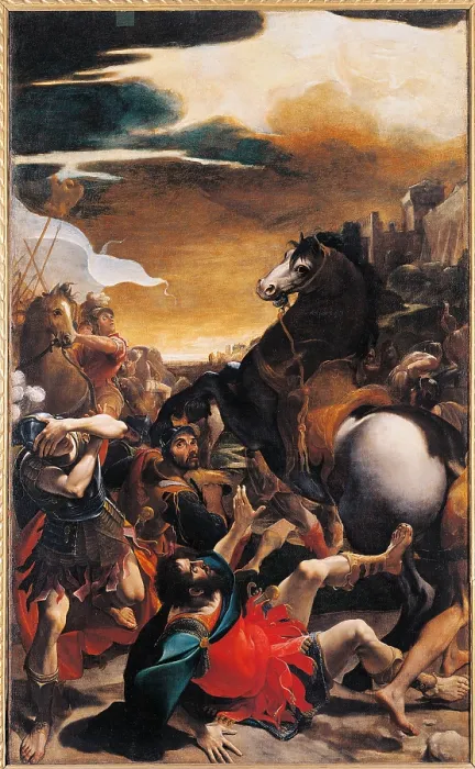 Framed Print : Madonna degli Scalzi (Madonna with Child Between Saints Jerome and Francis), by Ludovico Carracci, 1587, 16th Century, oil on canvas, cm 279 x 171 - Italy, Emilia Romagna