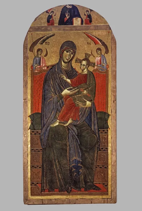 Framed Print : Madonna del Popolo, by unknown artist, 1268, 13th Century, oil on wood, 262 x 124 cm - Italy, Tuscany, Florence, Church of Santa Maria del Carmine, Brancacci Chapel Framed Print : Madonna del Popolo, by unknown artist, 1268, 13th Century, oil on wood, 262 x 124 cm - Italy, Tuscany, Florence, Church of Santa Maria del Carmine, Brancacci Chapel