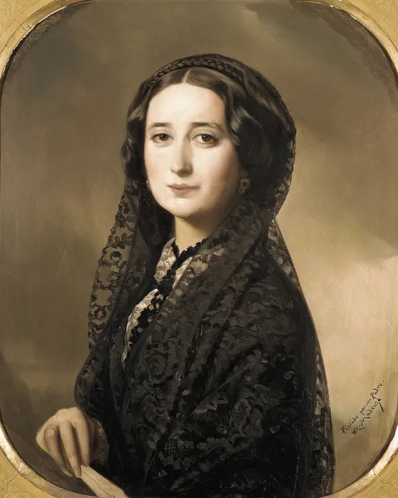 Framed Print : MADRAZO, Federico (1815-1894). Carolina Coronado. ca. 1855. Oil on canvas. SPAIN. Madrid. Prado Museum. AISA / Everett Collection**US SALES ONLY**