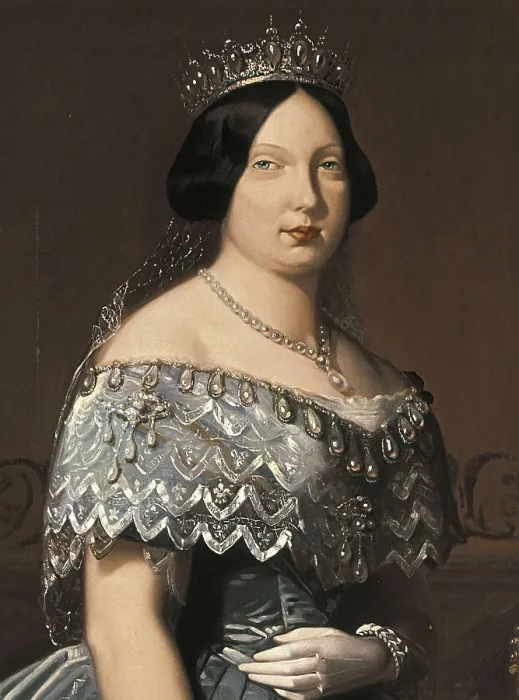 Framed Print : MADRAZO, Federico (1815-1894). Isabella II. Detail. Oil on canvas. SPAIN. Madrid. Royal Academy of History. AISA / Everett Collection**US SALES ONLY**