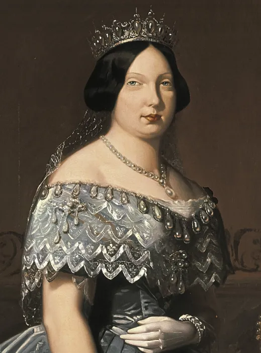 Framed Print : MADRAZO, Federico (1815-1894). Isabella II. Detail. Oil on canvas. SPAIN. Madrid. Royal Academy of History. - J. Bedmar / Iberfoto / Everett Collection (339302)**US SALES ONLY**