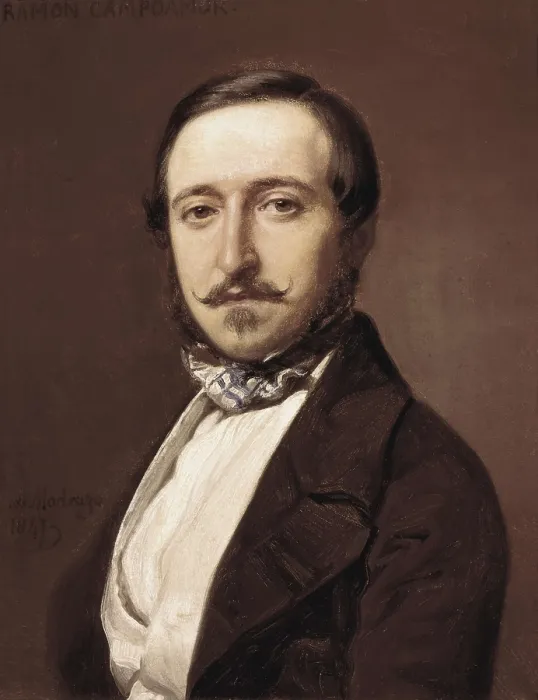 Framed Print : MADRAZO, Federico (1815-1894). Portrait of Ramon de Campoamor. 1847. Oil on canvas. SPAIN. Madrid. National Library. AISA / Everett Collection**US SALES ONLY**