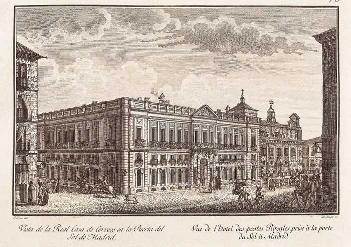 Framed Print : Madrid (19th c.). Real Casa de Correos (Royal Mail House) in Puerta del Sol. Etching. SPAIN. Madrid. National Library. AISA / Everett Collection**US SALES ONLY** Framed Print : Madrid (19th c.). Real Casa de Correos (Royal Mail House) in Puerta del Sol. Etching. SPAIN. Madrid. National Library. AISA / Everett Collection**US SALES ONLY**