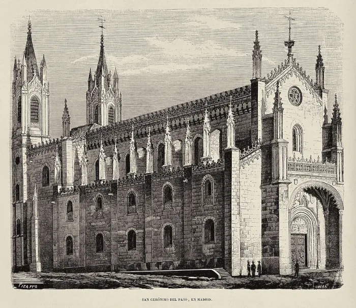 Framed Print : Madrid. San Jernimo del Paso according to a drawing by Pizarro. Engraving. SPAIN. Madrid. National Library. AISA / Everett Collection**US SALES ONLY**
